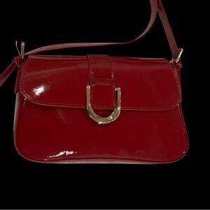 Red Patent Leather Shoulder Bag